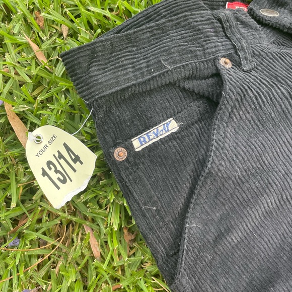 Deadstock Black Corduroy Revolt Jeans with carpenter and pocket detailing - Picture 2 of 8